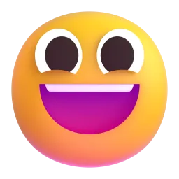 grinning face with big eyes