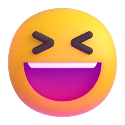 grinning squinting face