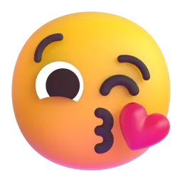 face blowing a kiss