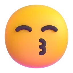 kissing face with smiling eyes