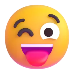 winking face with tongue