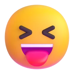squinting face with tongue