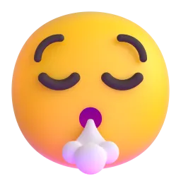 face exhaling