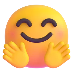 smiling face with open hands