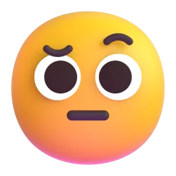 face with raised eyebrow