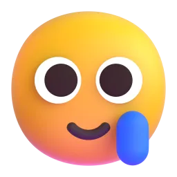 smiling face with tear